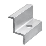 Klema skrajna srebrna 40mm anod.