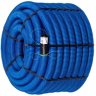 Rura karbowan AROT 750N 40/50 niebieska w kręgach (50m)