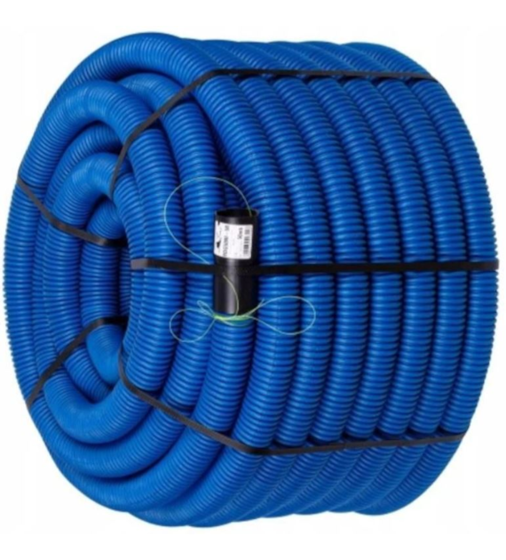 Rura karbowan AROT 750N 40/50 niebieska w kręgach (50m)