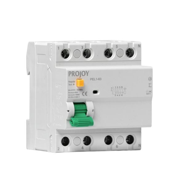 Projoy wył. różn., PEL1-63 16A 2P 100mA AC